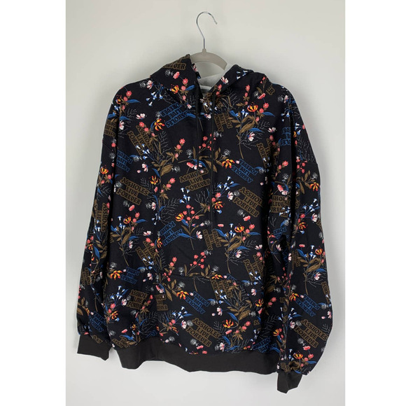 Assholes Live Forever Unisex Hoodie X Large Black Floral New Pullover - Picture 1 of 5
